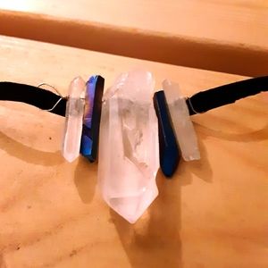 5 quartz crystal pendant